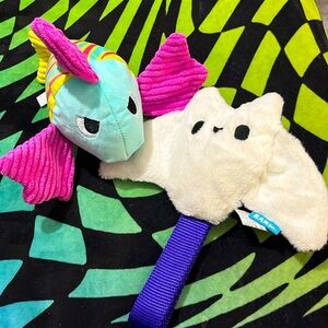 ✨HP!✨🆕Bark Box‎ Summer Fish Box!Stingray & Colorful Fish Squeaky Toy Set!BNWOT!✨